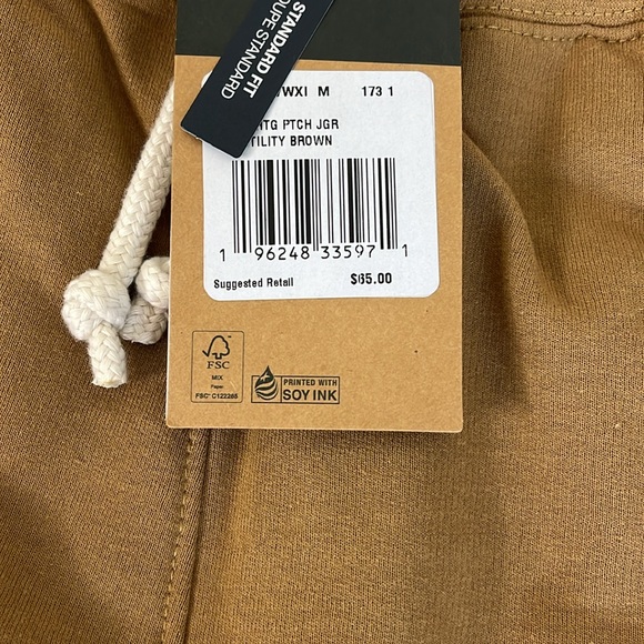 The North Face Men Jogger Fleece Size M Utility Brown NWT - Picture 8 of 8